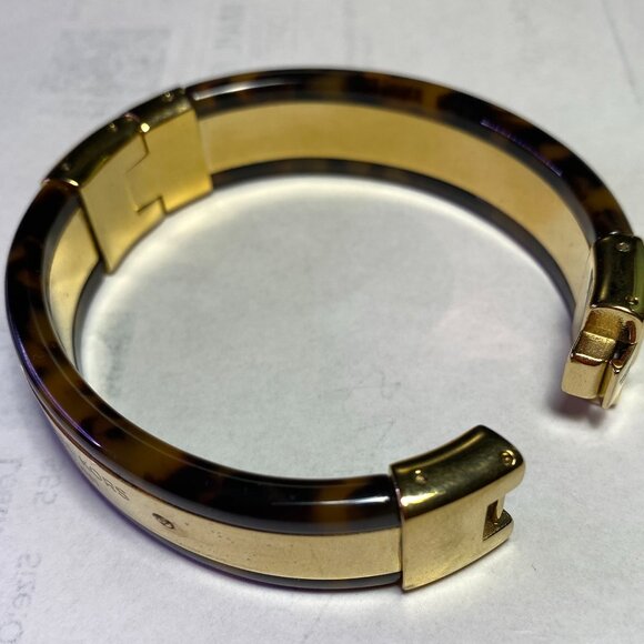 Michael Kors Acrylic/Gold Tone I.D. Hinged Bracelet - Picture 5 of 6